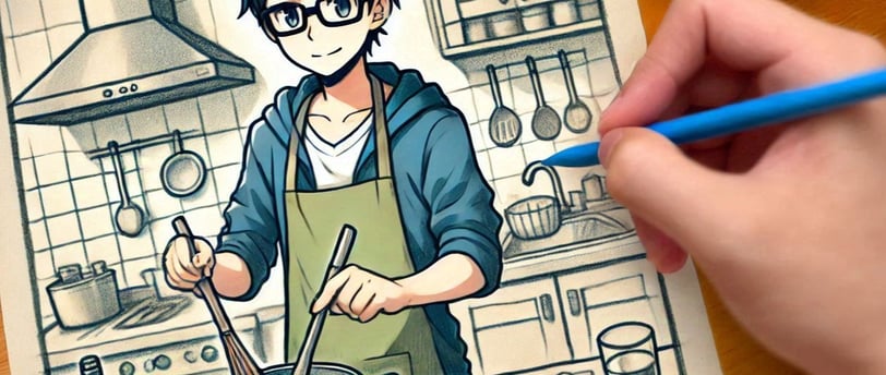 Desenho-pai-cozinheiro-mangá