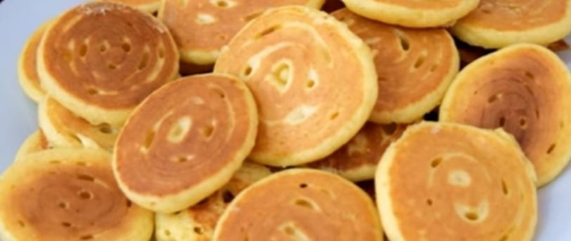 Mini panquecas deliciosas super rápido fácil  de fazr