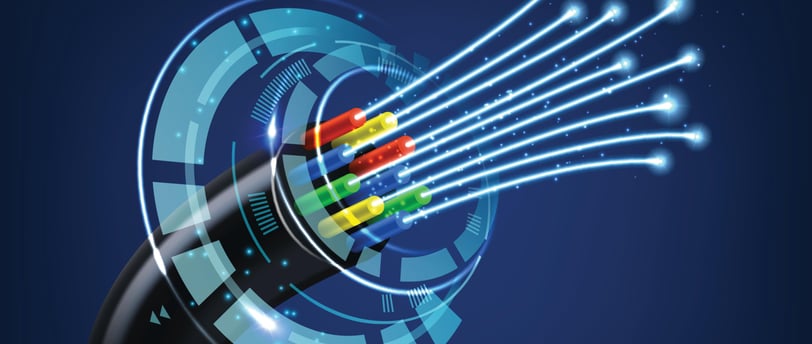 a close up of a cable with wires and wires
