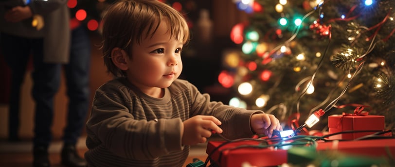 Child Safety with Christmas Decorations