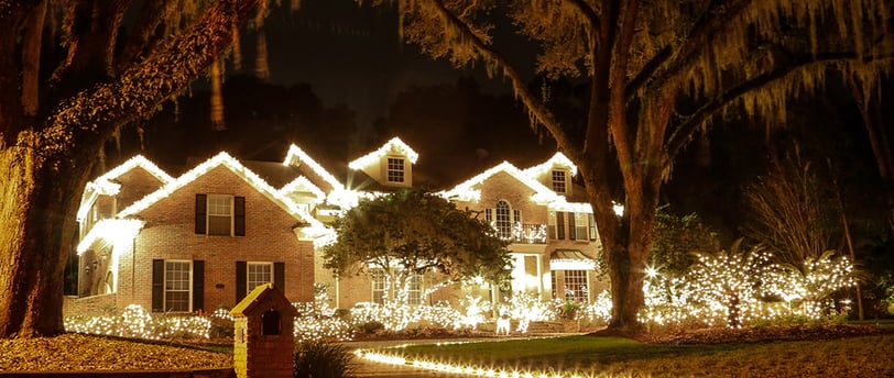 Warm White is the most popular Christmas Light Color in Mandarin Florida