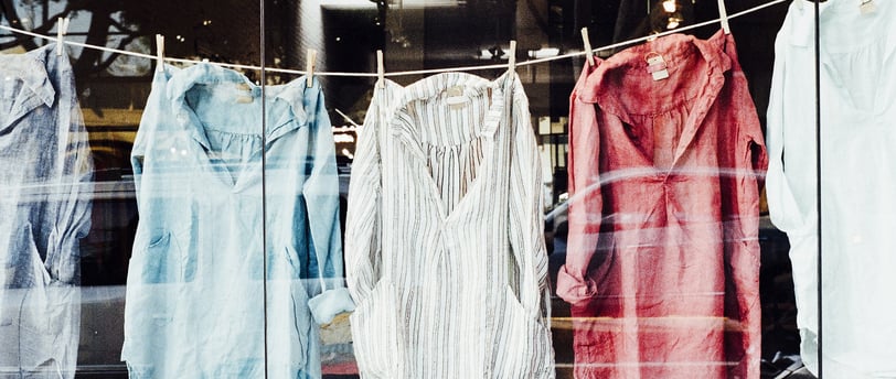 fabric linen hanging to dry