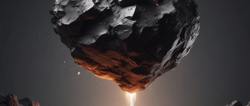 a rock is shown against a black background