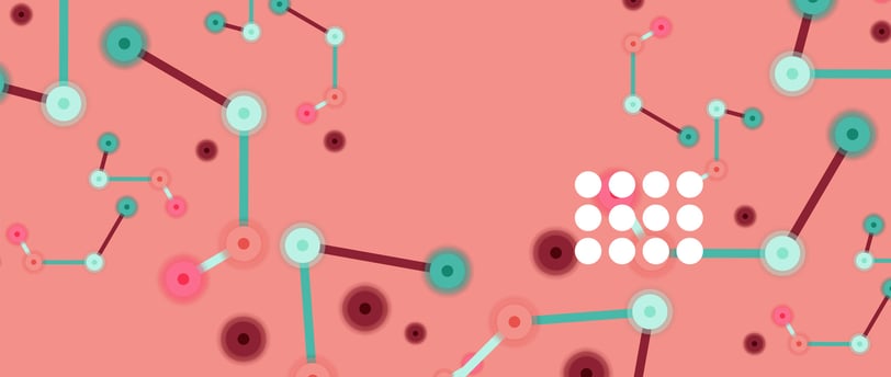 a bunch of different colored circles and dots depicting narratives and emotional connections in stor