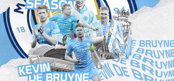 poster of kevin de bruyne ,football player from england .