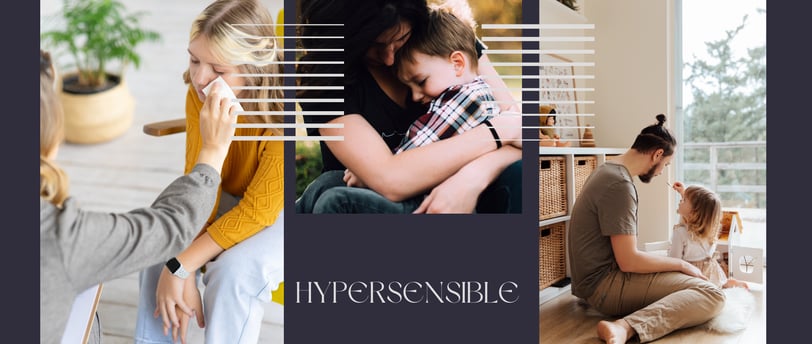 Parent et enfant hypersensible en pleine discussion émotionnelle.