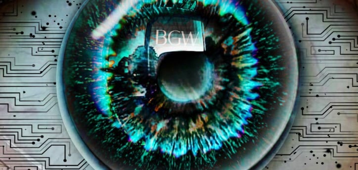 a close up of a person's eye looking at the camera