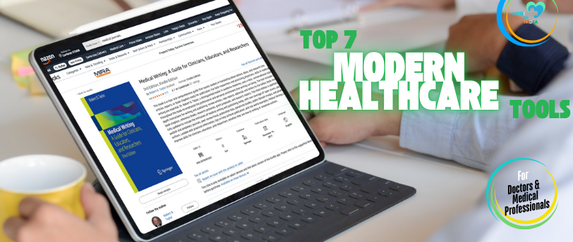Doctor using Amazon Kindle for healthcare workflows | Modern medical tools for physicians