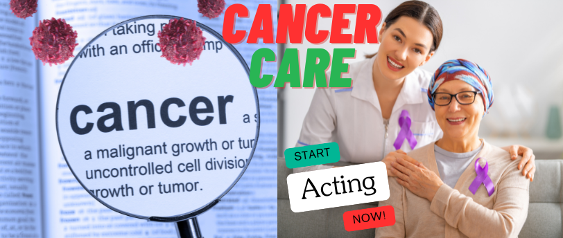 Woman checking for cancer symptoms at home with nurse-recommended health products