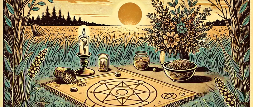 a painting of a pentagraml pentagram with a pentagram