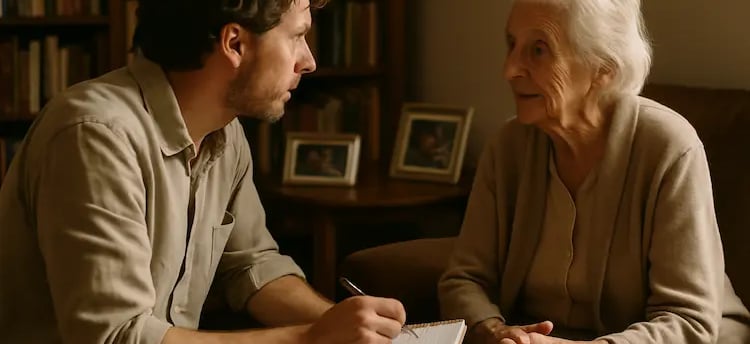Entretien entre un biographe et une dame âgée