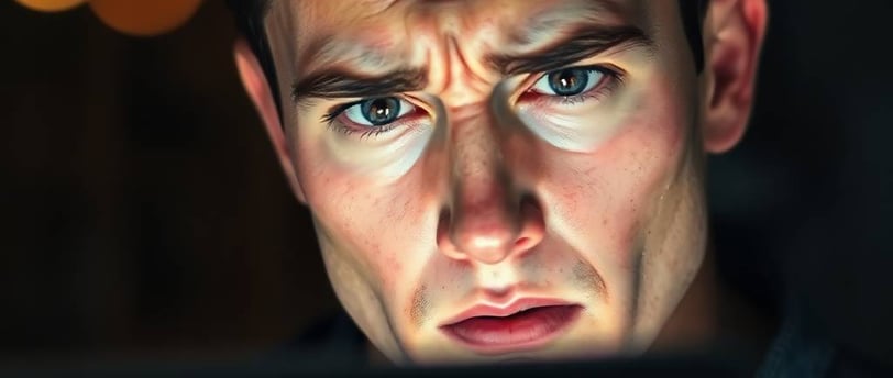 Frustrated but determined actor reviews casting calls, checking IMDb Pro, and Starmeter