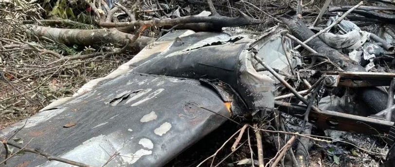 a plane that has been taken off the ground