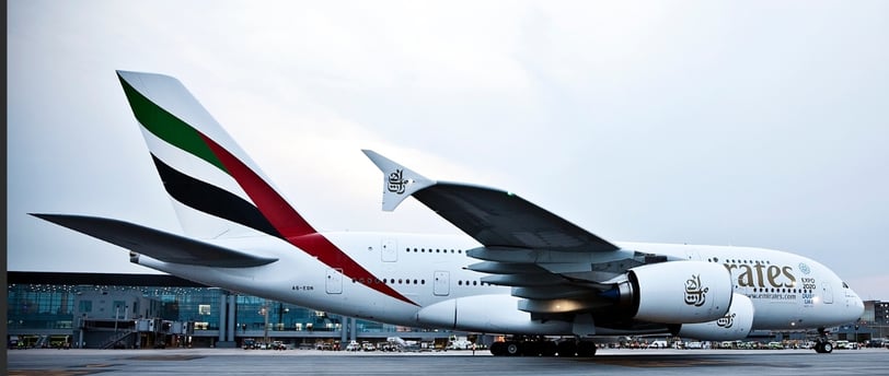a large jet airliner sitting on the tarmac
