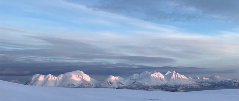 couché de soleil a Lyngen Alps 