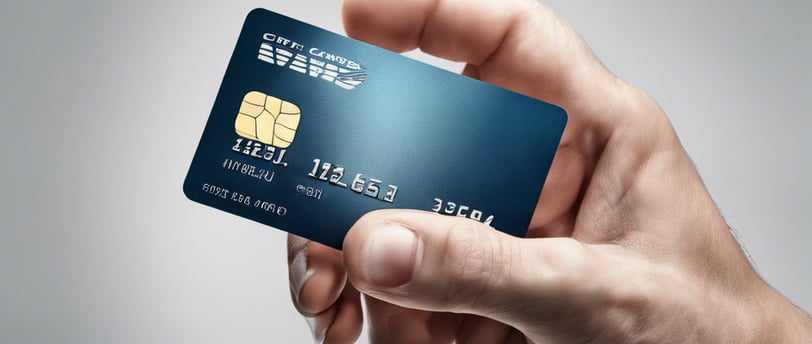 white and blue magnetic card