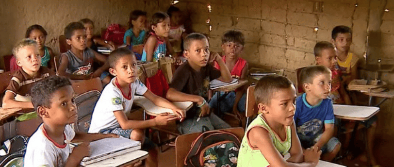 Students in countryside of Brazil