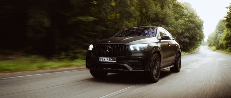 Black suv on premium car tyres