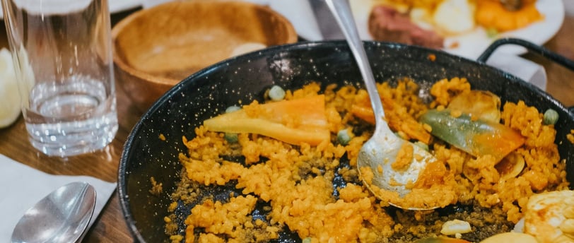 almost empty paella