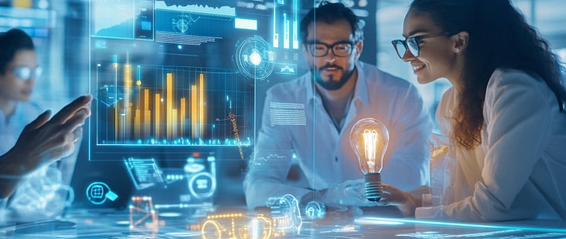 a group of people in a lab coat and lab coats