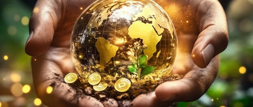 a person holding a globe in their hands