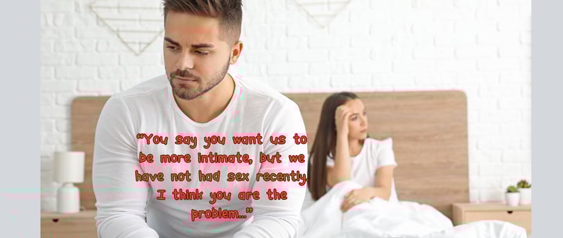 unhappy couple in bed because of no intimacy