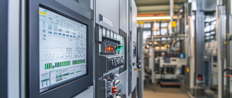 eine große Anzahl von elektronischen Geräten in einer Fabrik
