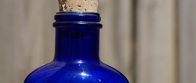 cobalt blue bottles