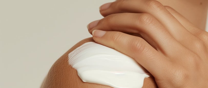 a woman with a cream