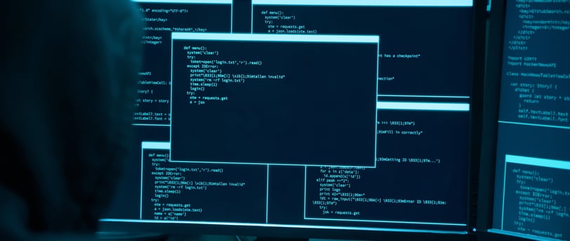hacker looking at computer screen