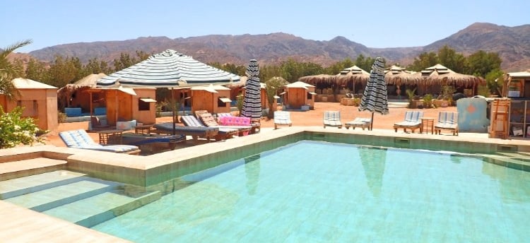 Mountain pool view at Bedouin star Ras shitan Nuweiba Egypt