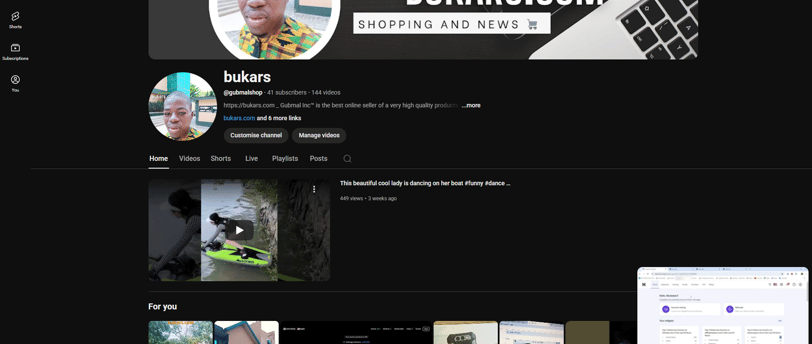 bukars YouTube channel