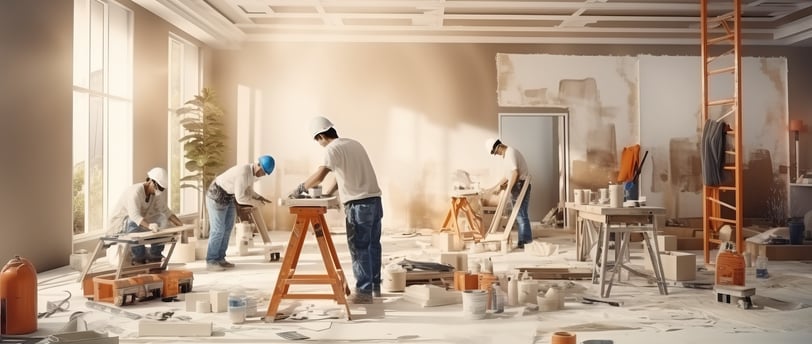 a group of people working on a project