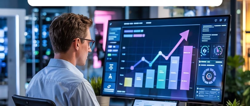 SEO heading with the text 'Grow Your Business 10x Faster', bold typography on a modern digital background."