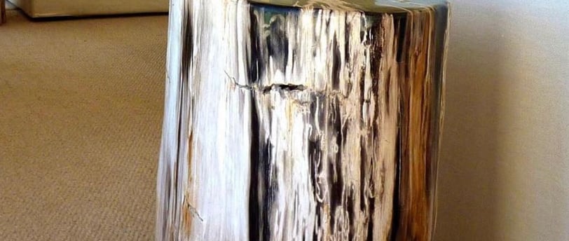 Petrified Wood Trunk as an end table