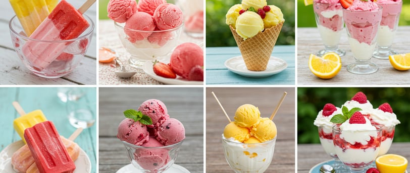 Doces gelados para o Verão