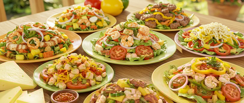 Combinações de saladas para almoço