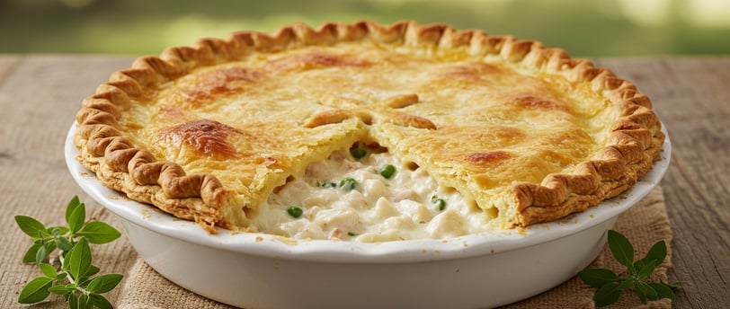 Torta de frango cremosa