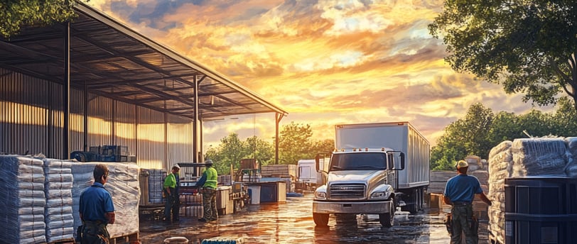 Trucks and a small landscape business