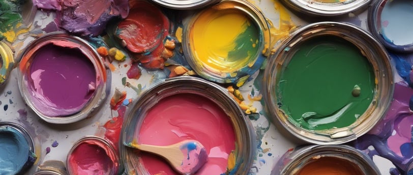 a close up of a painting with lots of bubbles