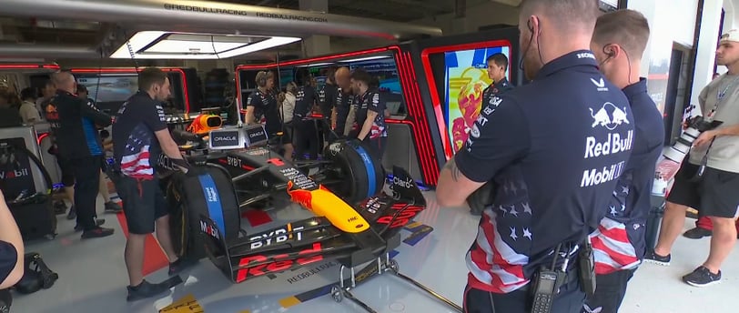 Max Verstappen redbull garage at the 2024 Formula one miami grand prix