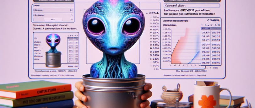 a person holding a tin canister with a alien alien