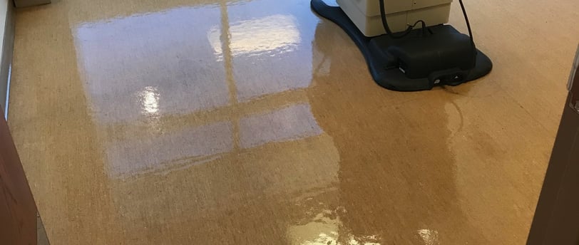 "Vinyl tile floor waxing in Daytona Beach, FL by TEC Floor Services."