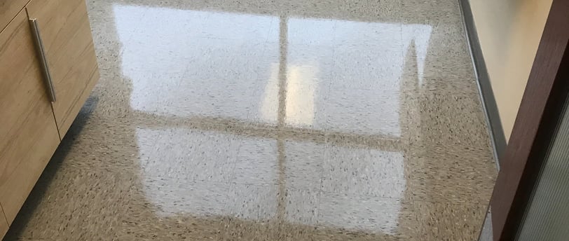 "Vinyl floor waxing in Daytona Beach, FL by TEC Floor Services."