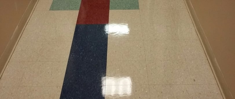 "Wax Tile Floors in Daytona Beach at a small office by TEC Floor Services."
