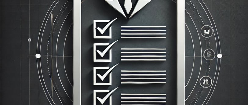 a clipping of a clipboard with a suit and tie