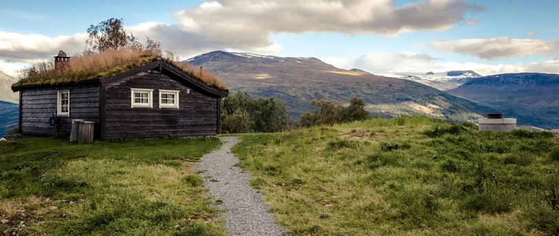 A house on a hill somewhere in Norway