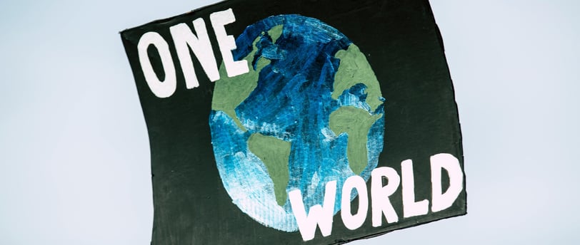 a one world sign