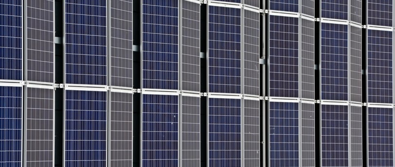 a solar paneled solar paneled on a building