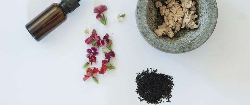 Different ingredients to make DIY products